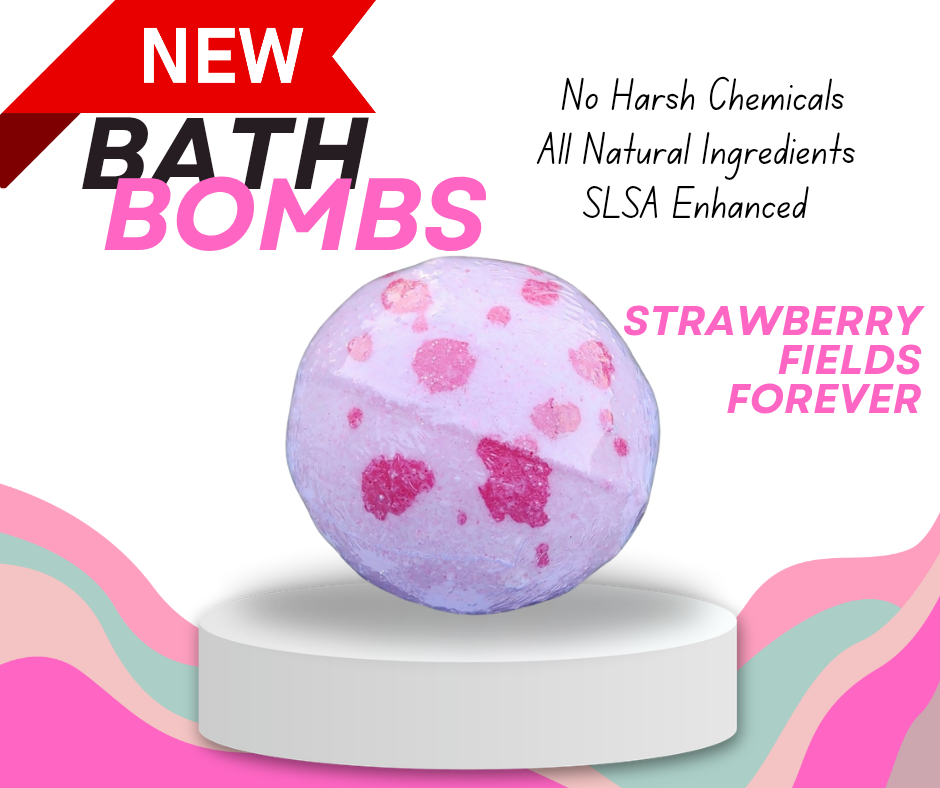 Strawberry Fields Forwver Bath Bomb